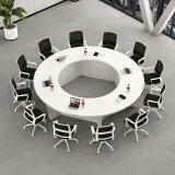 Modern Office Round Conference Table - Maoters thumbnail 3
