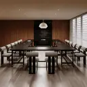 Portable Black Solid Wood Conference Table - Maoters thumbnail 3