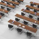 Modern Foldable Rolling Conference Table - Maoters thumbnail 3