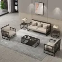 Minimalist Modern Metal-Frame Sofa thumbnail 2
