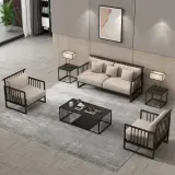 Minimalist Modern Metal-Frame Sofa thumbnail 2