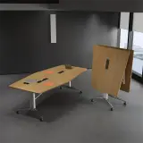 Modern Mobile Wood Conference Table - Maoters thumbnail 3