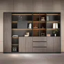 Modern Classic Wood Office Cabinet – Floor Standing thumbnail 2