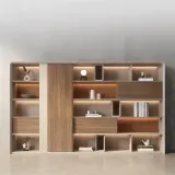 Light Luxury Wood Bookcase File Cabinet thumbnail 2