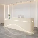 Elegant Beige-style Reception Desk - Maoters thumbnail 2