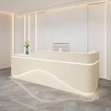 Elegant Beige-style Reception Desk - Maoters thumbnail 2
