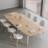 Modern Simple Long Oval Conference Table - Maoters thumbnail 2