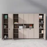 Wooden Lockable Office Storage Cabinet thumbnail 2