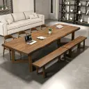 Modern Minimalist Wood Conference Table - Maoters thumbnail 3