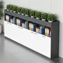 Office Filing Cabinet with Decorative Planter Shelf thumbnail 3