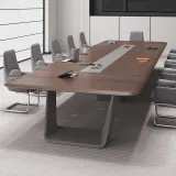 Modern Luxury Wood Conference Table with Cable Management - Maoters thumbnail 3