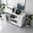 White Office Cabinet for Printer and Files thumbnail 3