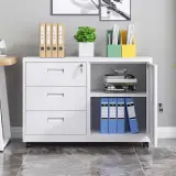 Mobile Metal Filing Cabinet with Lock Drawers thumbnail 3