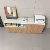 Combination Lock Wooden File Cabinet thumbnail 3