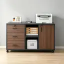 Mobile Under-Desk Storage Cabinet With Locking Drawer thumbnail 3