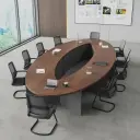 Boardroom Oval Wood Conference Table - Maoters thumbnail 4