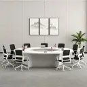 Modern Office Round Conference Table - Maoters thumbnail 4