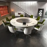 Modern Boardroom Round Conference Table - Maoters thumbnail 4