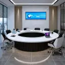 Executive Boardroom Round Conference Table - Maoters thumbnail 4