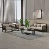 Minimalist Modern Metal-Frame Sofa thumbnail 3