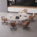 Modern Mobile Circle Modular Conference Table - Maoters thumbnail 3