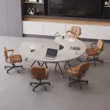 Modern Mobile Circle Modular Conference Table - Maoters thumbnail 3