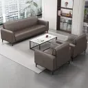 Luxury Office Reception Sofa Set with Business Coffee Table thumbnail 3
