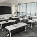 Mobile Modular Rectangle Training Table - Maoters thumbnail 3