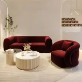 Modern Style Red Vertical Sofa thumbnail 3