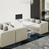 Simple Cream Style Sofa for Photo Studio Reception Area thumbnail 3