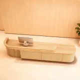 Modern Reception Desk With Rattan Panels - Maoters thumbnail 3