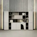 Modern Open Bookcase Backdrop File Cabinet thumbnail 2
