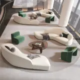 Modern Curved Sofa for Lobby Areas thumbnail 2