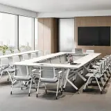 Modern Mobile Folding Modular Training Table - Maoters thumbnail 3