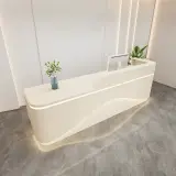 Elegant Beige-style Reception Desk - Maoters thumbnail 3