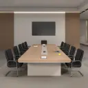 Sleek Rectangular Conference Table – Modern Office Furniture for Meetings & Negotiations thumbnail 4