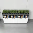 Office Filing Cabinet with Decorative Planter Shelf thumbnail 4