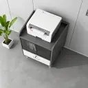 Rolling Wooden Office Cabinet for Document Storage thumbnail 4