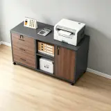 Mobile Under-Desk Storage Cabinet With Locking Drawer thumbnail 4
