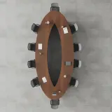 Boardroom Oval Wood Conference Table - Maoters thumbnail 2