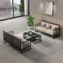 Minimalist Modern Metal-Frame Sofa thumbnail 4