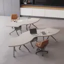 Modern Mobile Circle Modular Conference Table - Maoters thumbnail 4