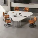 Modern Rounded Triangular Conference Table - Maoters thumbnail 2