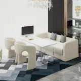 Simple Cream Style Sofa for Photo Studio Reception Area thumbnail 4
