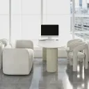 Minimalist Style Cream-Colored Sofa thumbnail 4