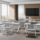 Modern Mobile Folding Modular Training Table - Maoters thumbnail 4