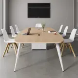 Modern Simple Long Oval Conference Table - Maoters thumbnail 4