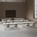 Modern Foldable Modular Conference Table - Maoters thumbnail 4