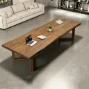 Modern Minimalist Wood Conference Table - Maoters thumbnail 1