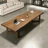 Modern Minimalist Wood Conference Table - Maoters thumbnail 1